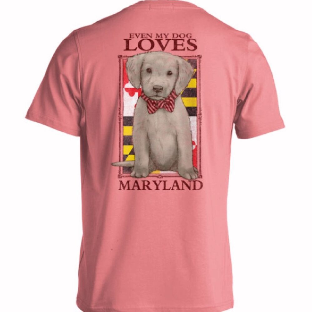 Puppie Love Dog Even My Dog Loves Maryland Short Sleeve T-Shirt - NEW Fast Ship